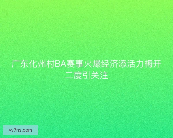 广东化州村BA赛事火爆经济添活力梅开二度引关注 广东化州村BA赛事火爆经济添活力梅开二度引关注